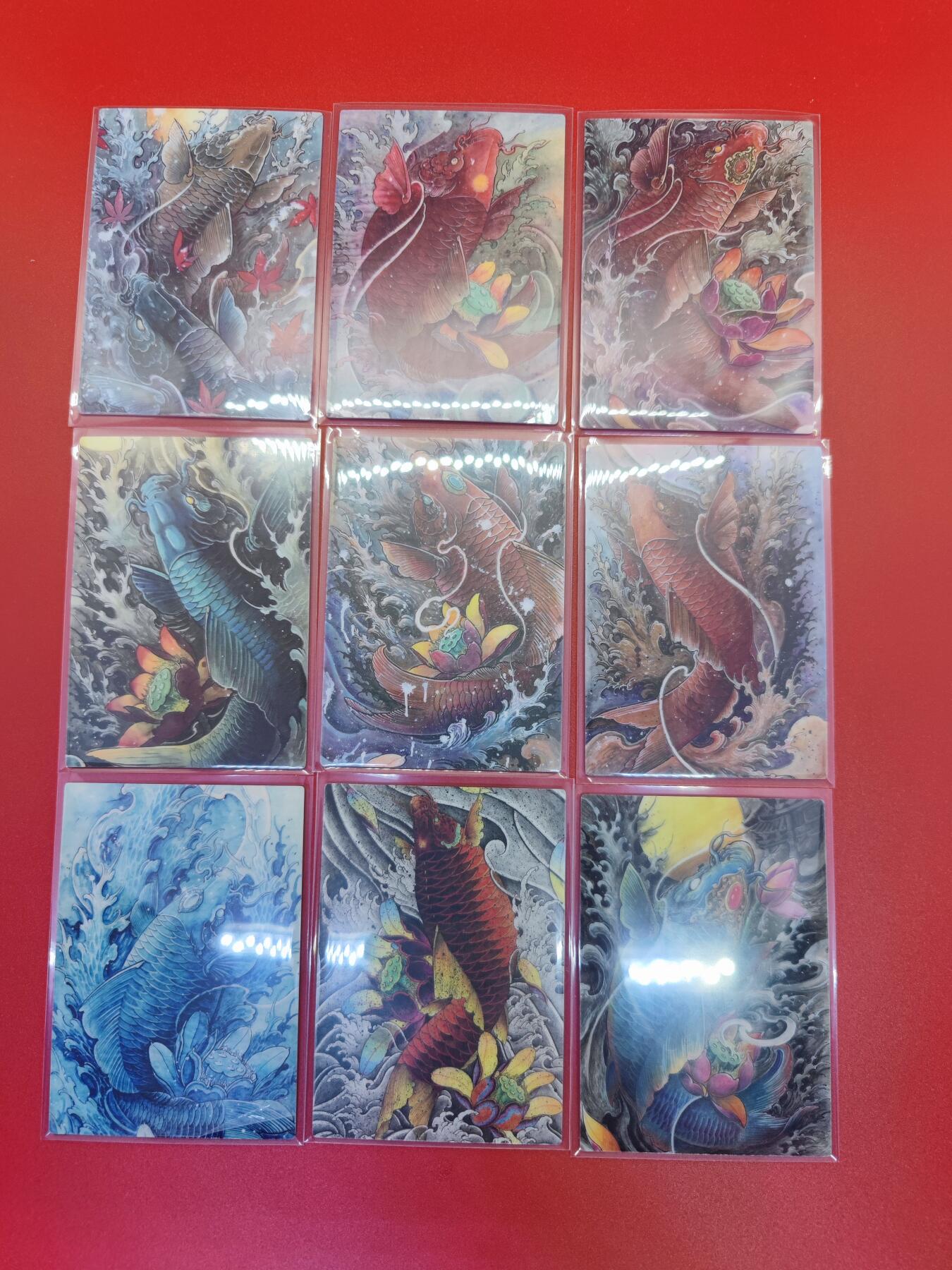 妖精的尾巴卡牌拍卖第十九期(收拍品) 星宿文创遇见锦鲤，福运锦鲤镜面光感卡一套9张