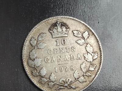 燕姐换藏第82拍 加拿大1928年10分乔五银币