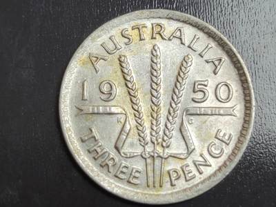 燕姐换藏第82拍 澳大利亚1950年三便士银币