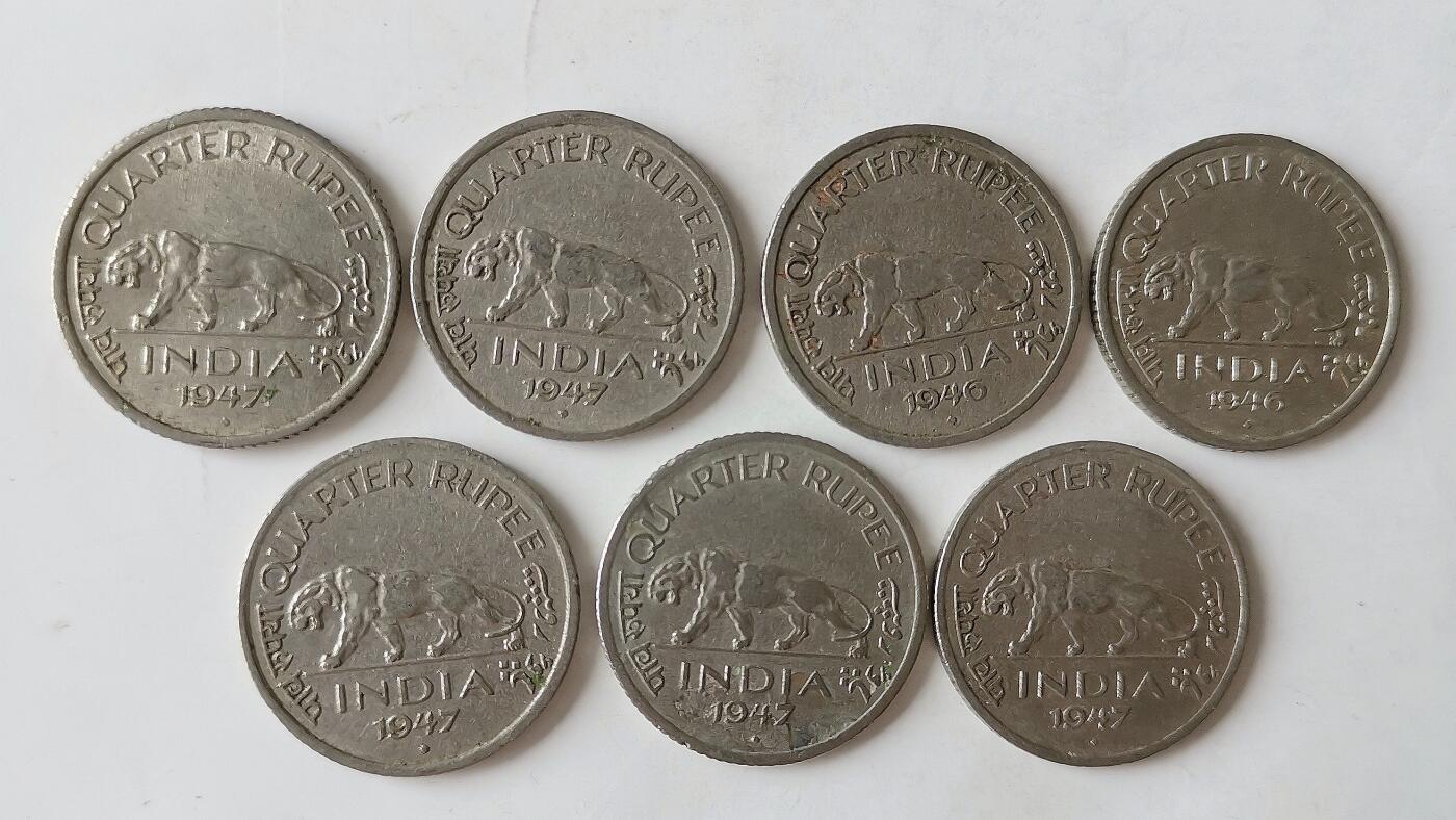 第一海外回流一元起拍收藏 散币专场 第97期 英属印度1/4卢比 乔治六世头像