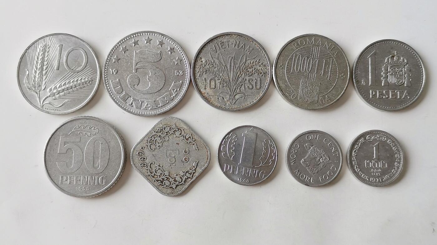 第一海外回流一元起拍收藏 散币专场 第97期 铝币一组 10枚