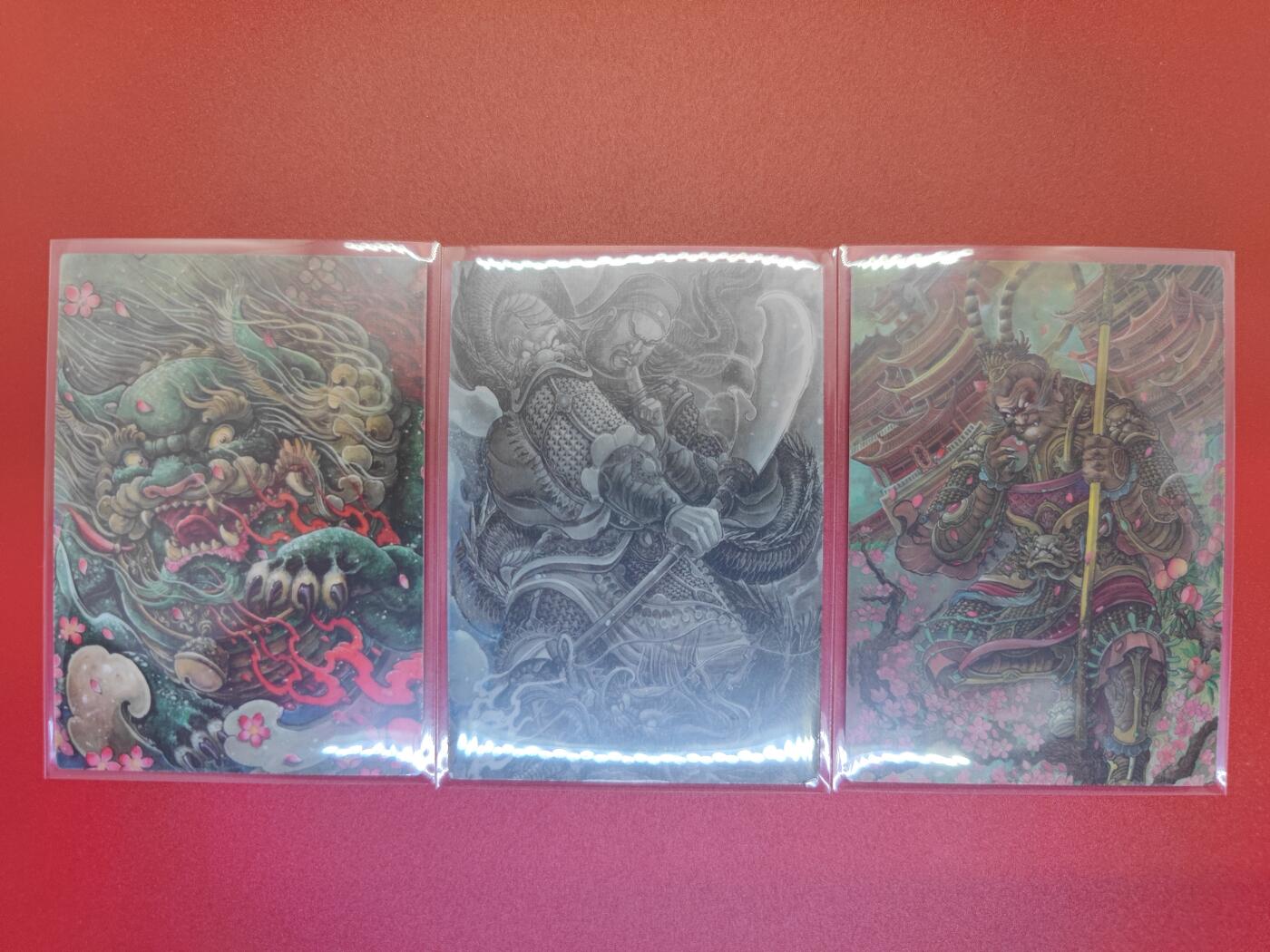 妖精的尾巴卡牌拍卖第十九期(收拍品) 星宿文创遇见锦鲤镜面光感特卡3张（福狮、关羽、孙悟空）
