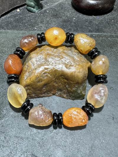 放一条福利！精美天然阿拉善戈壁糖心玛瑙原石手串一条 放一条福利！精美天然阿拉善戈壁糖心玛瑙原石手串一条