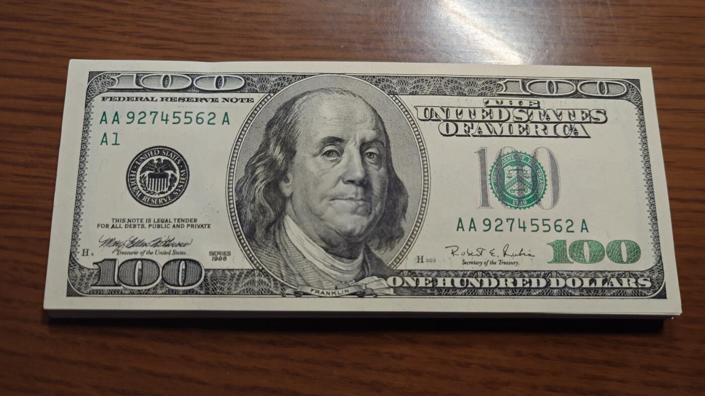 【六点40刚有新增30项】精选微拍第114期暨2024年第25期  新品到货 1996年美国100元大头 AAA冠全新刀拆绝品尾号562