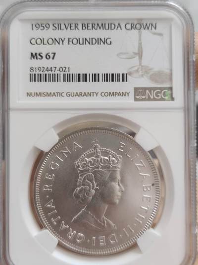 燕姐换藏第82拍 百慕大1959年一克朗大银币