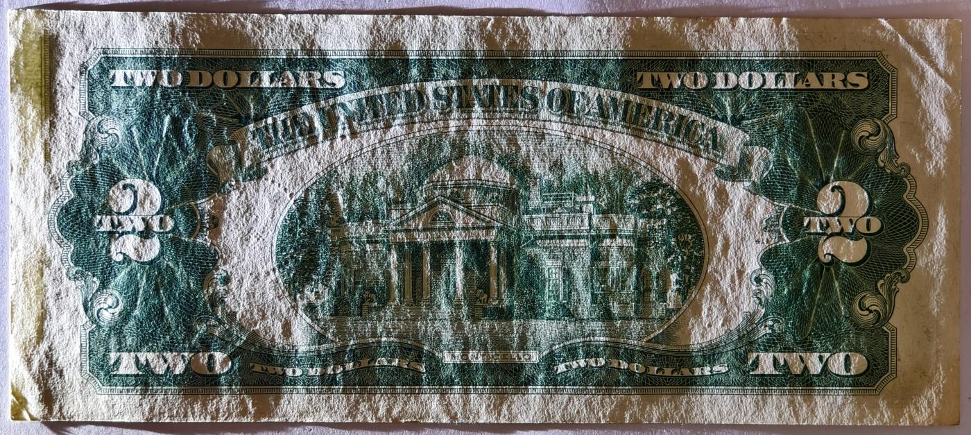 紫瑗钱币——第381期拍卖——纸币场 美国 1953年 C序列 托马斯·杰斐逊 2美元 红印 D政府券 UNC-