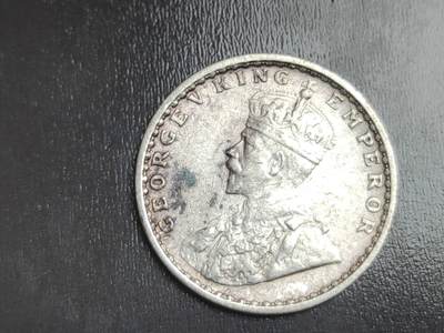 燕姐换藏第82拍 英属印度1917年乔治五世2安娜银币