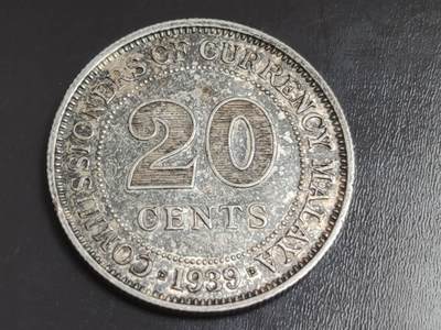 燕姐换藏第82拍 英属马来亚1939年20分银币（高银版）