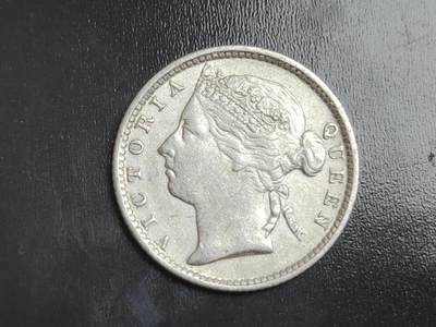 燕姐换藏第82拍 英属1886年海峡十分银币