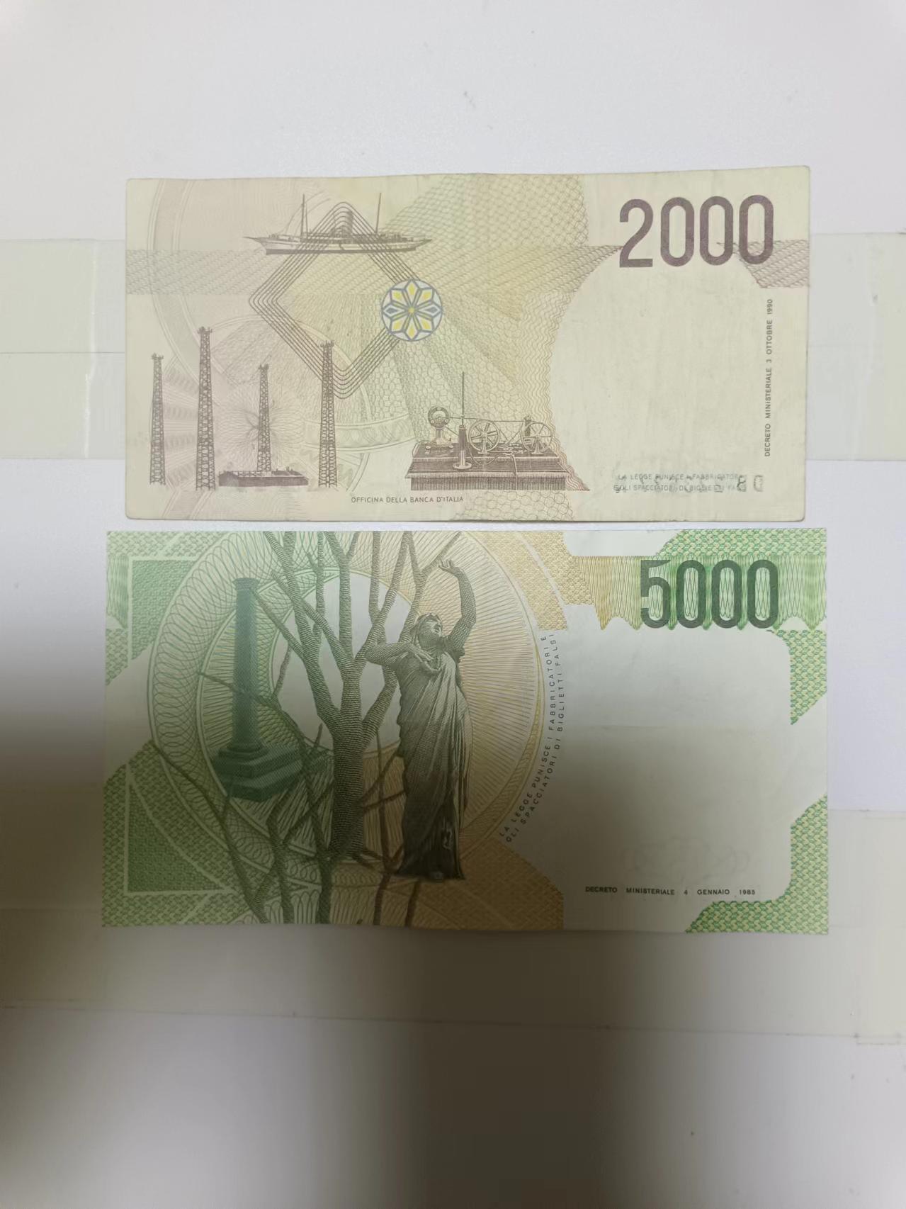 【20240623】非全新纸币第145场 意大利2张纸币