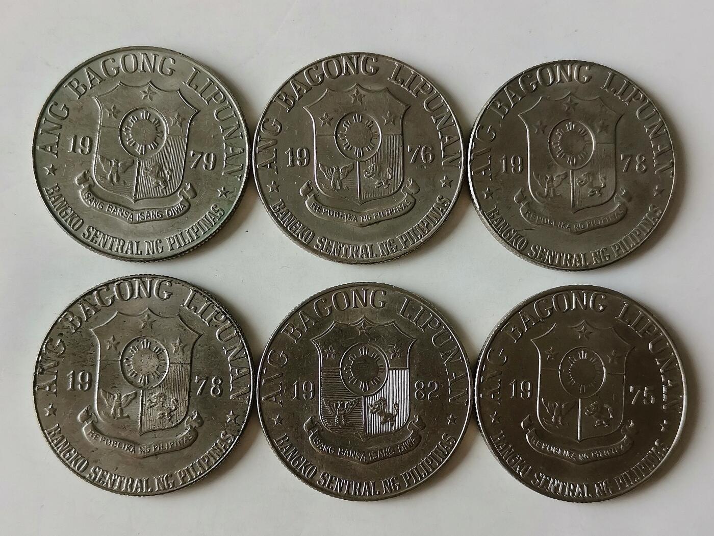 第一海外回流一元起拍收藏 散币专场 第97期 菲律宾1比索 6枚