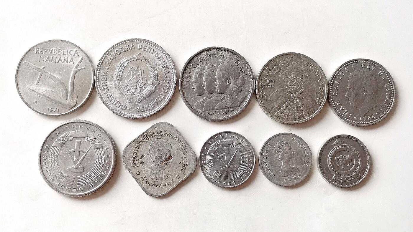 第一海外回流一元起拍收藏 散币专场 第97期 铝币一组 10枚