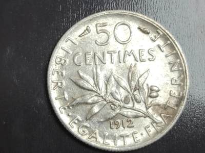 燕姐换藏第82拍 法国1912年50分银币