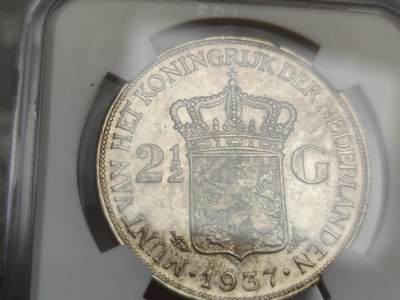 燕姐换藏第82拍 荷兰1937年2.5盾银币