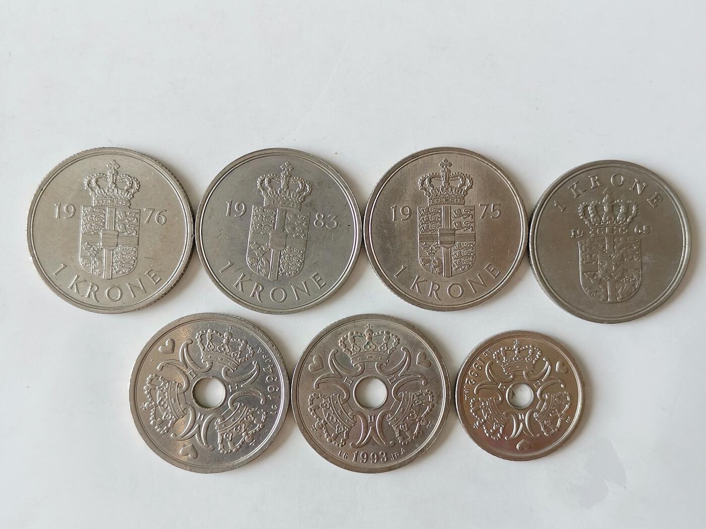 第一海外回流一元起拍收藏 散币专场 第97期 丹麦克朗币7枚