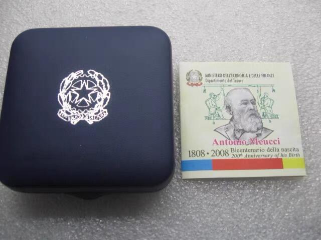 原包装意大利2008年5欧元梅乌齐纪念银币PROOF
