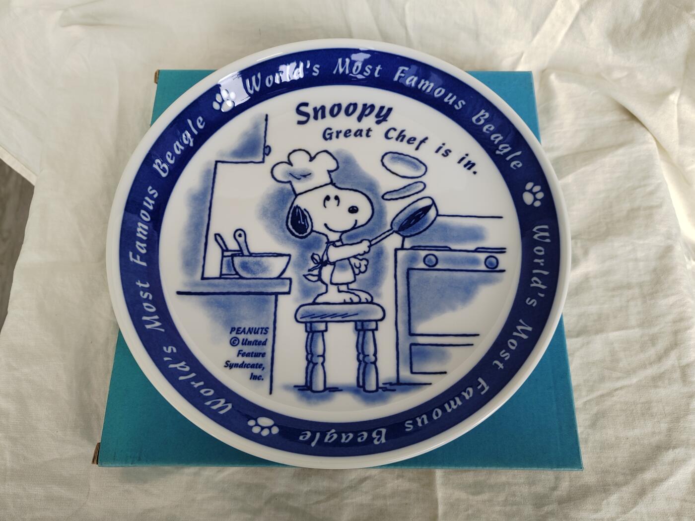 欧美回流精选 原盒全新限量史努比做饭赏盘一只