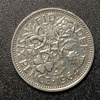 ↓君缘收藏128期☞钱币邮品↓无佣金、可寄存、满10元包邮  - 英国🇬🇧幸运六便士