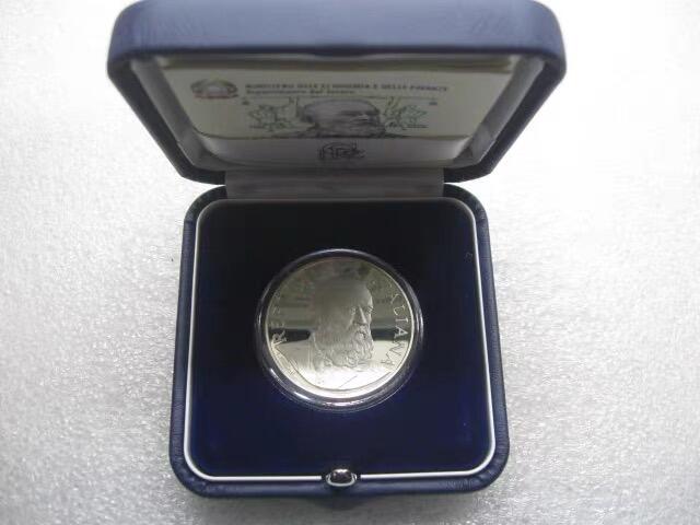 原包装意大利2008年5欧元梅乌齐纪念银币PROOF