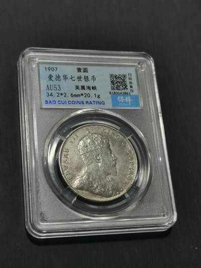 臻藏泉阁国内外钱币 - 爱德华七世海峡一元银币