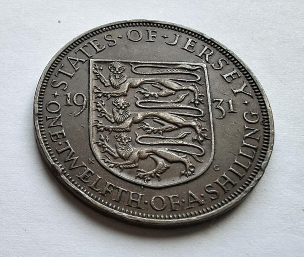 1931年英国泽西乔五大铜币1/12先令