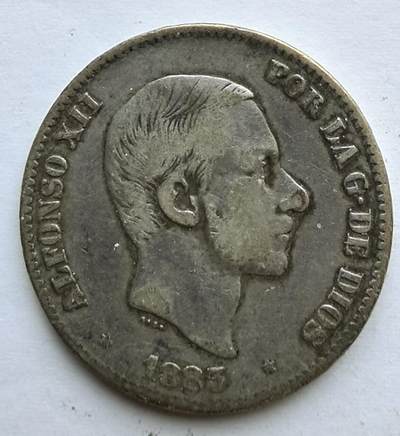 1883年西属菲律宾银币50C - 1883年西属菲律宾银币50C