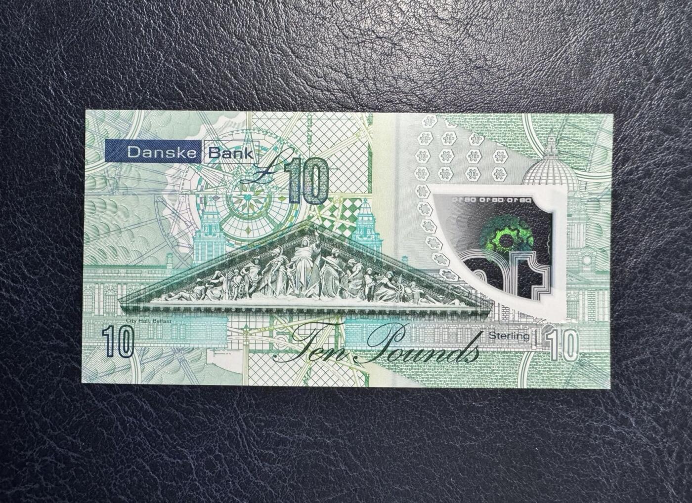 收藏联盟Quantum Auction 第355期拍卖  北爱尔兰丹斯克银行10镑补号 品相全新UNC