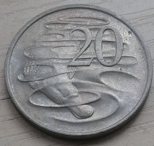 招财猫的储钱罐硬币拍卖第11场 澳大利亚1976年20分大铜镍币