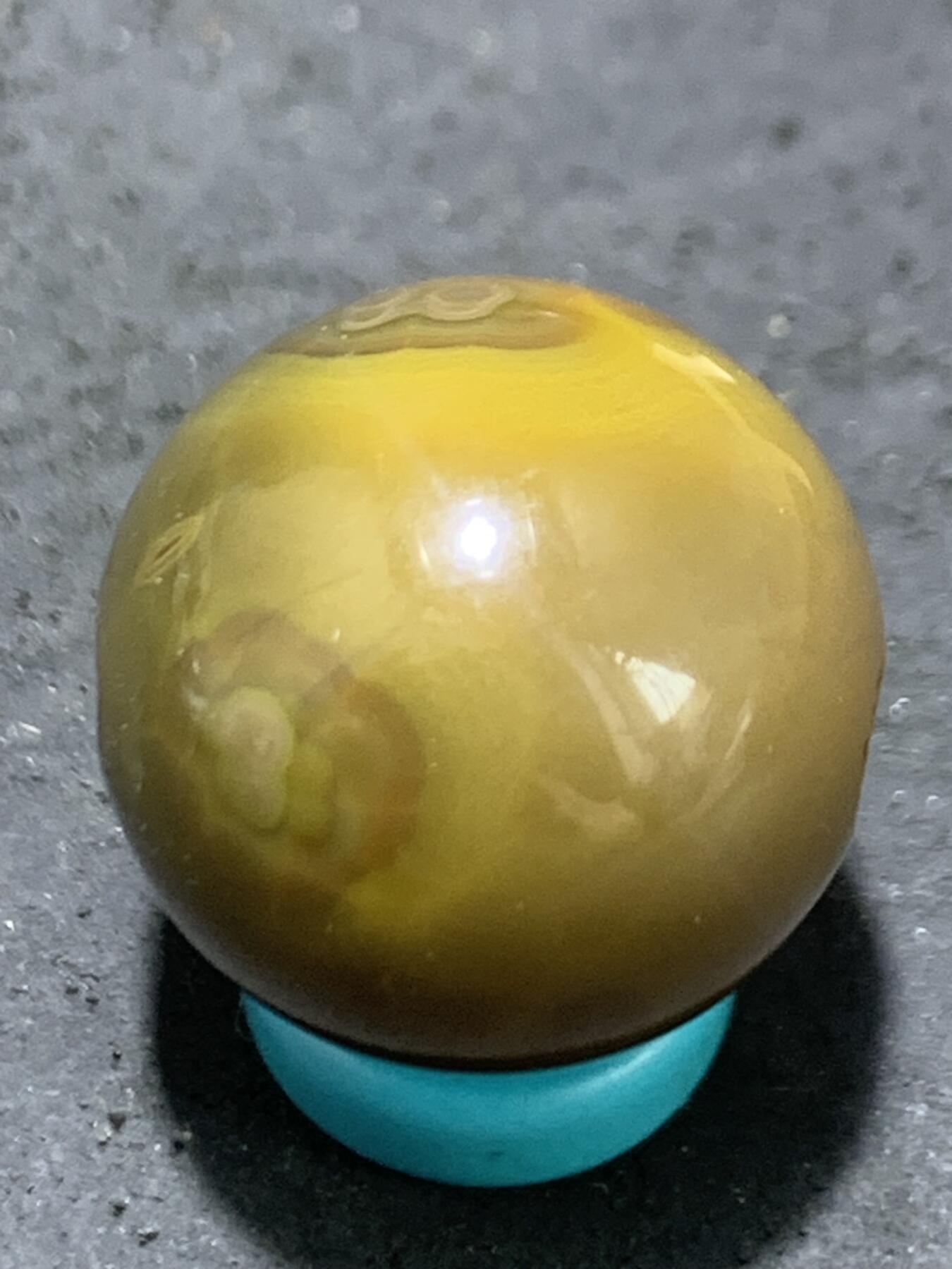 精美高玉化战国红玛瑙圆珠一颗