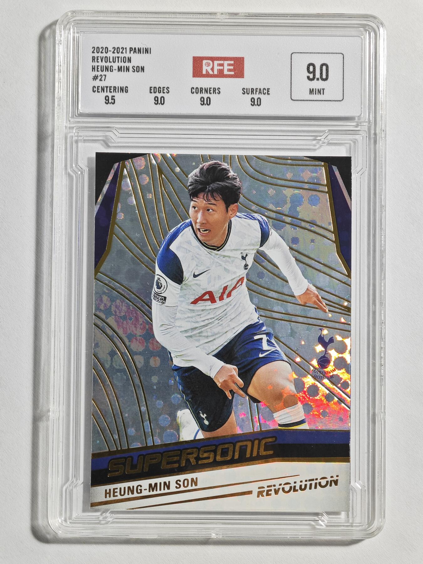 【德藏】卡牌拍卖 🧲第15期 (征集拍品中,欢迎联系客服🤝） PANINI REVOLUTION 2020-21 英超 热刺 孙兴慜 折射 RFE 9