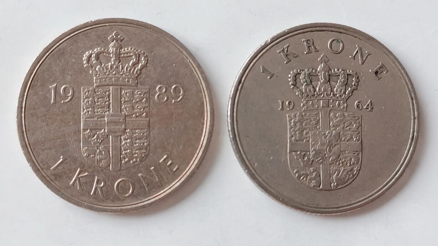 第一海外回流一元起拍收藏 散币专场 第98期 丹麦1克朗 两个头像版