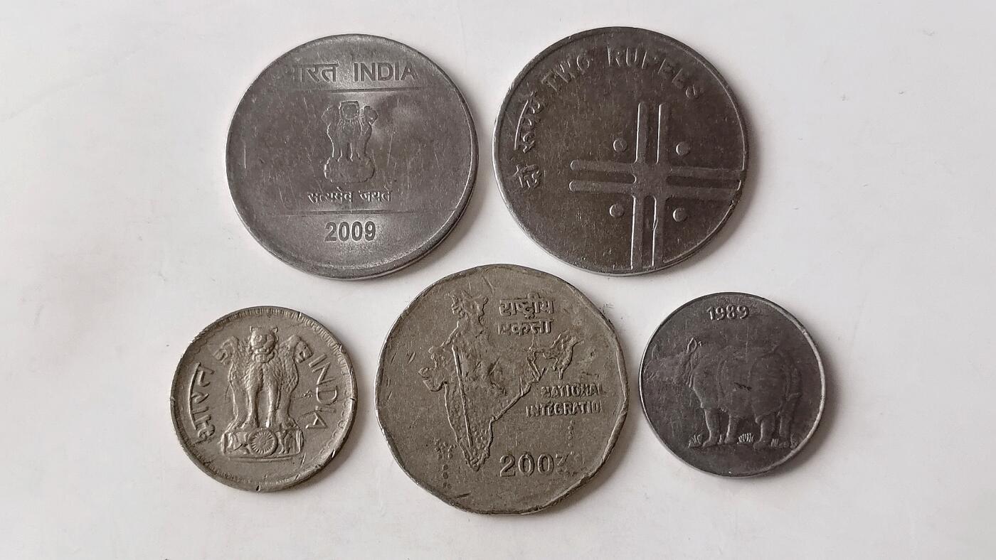 第一海外回流一元起拍收藏 散币专场 第98期 印度硬币5枚