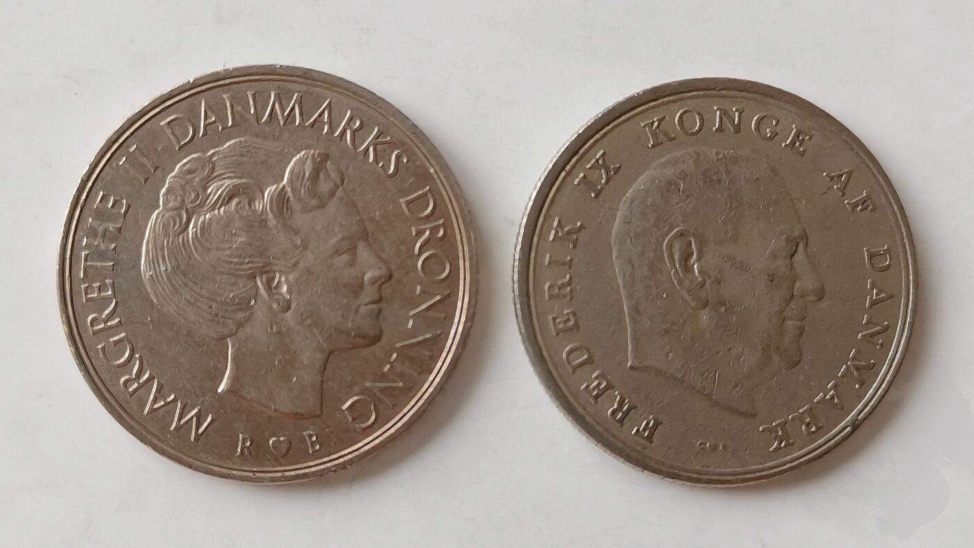 第一海外回流一元起拍收藏 散币专场 第98期 丹麦1克朗 两个头像版