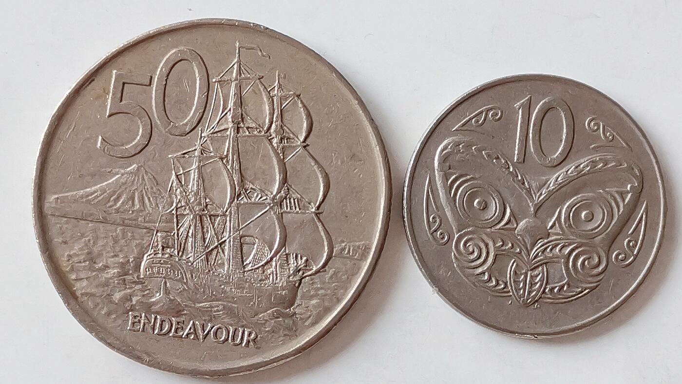 第一海外回流一元起拍收藏 散币专场 第98期 新西兰70年代硬币2枚