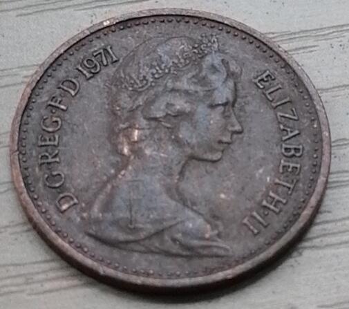 招财猫的储钱罐硬币拍卖第11场 英国1971年½便士铜币