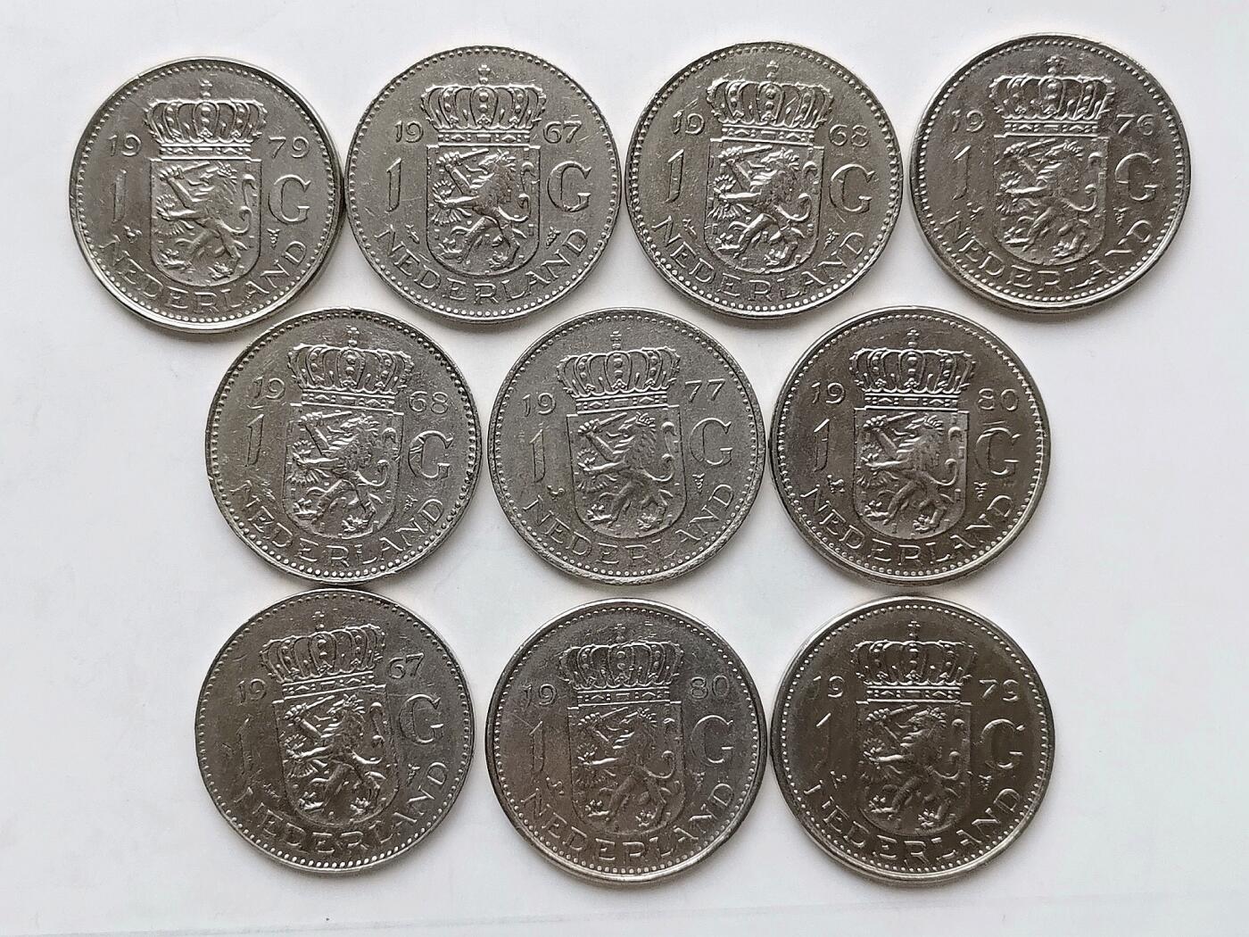 第一海外回流一元起拍收藏 散币专场 第98期 荷兰1盾 10枚