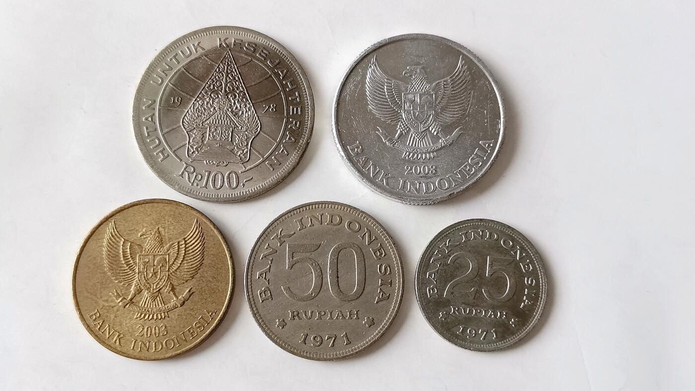 第一海外回流一元起拍收藏 散币专场 第98期 印度尼西亚硬币 5枚