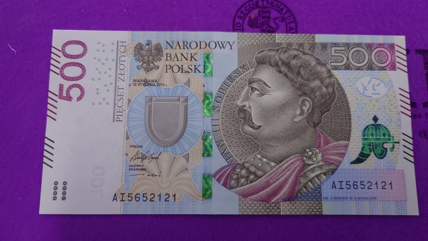 【世界钱币】精选微拍第115期暨2024年第26期  最新维港币展部分卖剩货品展销 波兰500兹罗提 全新绝品无47尾号2121