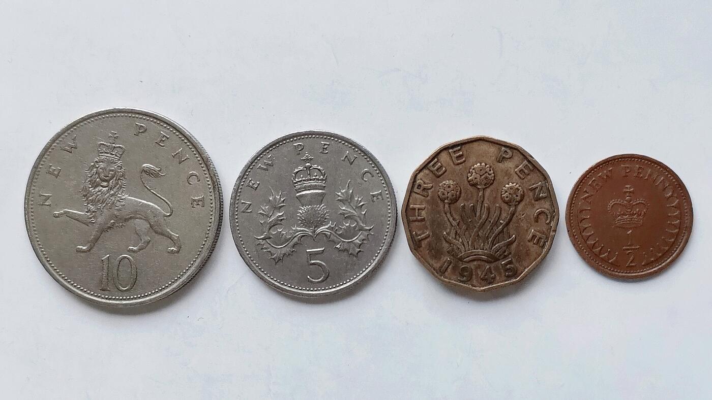 第一海外回流一元起拍收藏 散币专场 第98期 英国硬币4枚