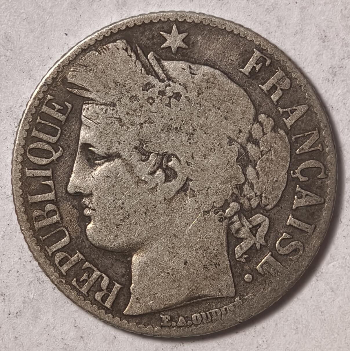 紫瑗钱币——第386期拍卖 法国 1887年 谷物女神 1法郎 5克 0.835银