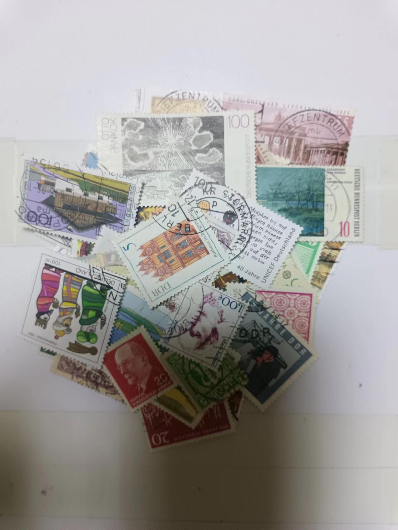 邮票和纸质印刷品第2场 德国邮票100张有重复，盖销票和信销票