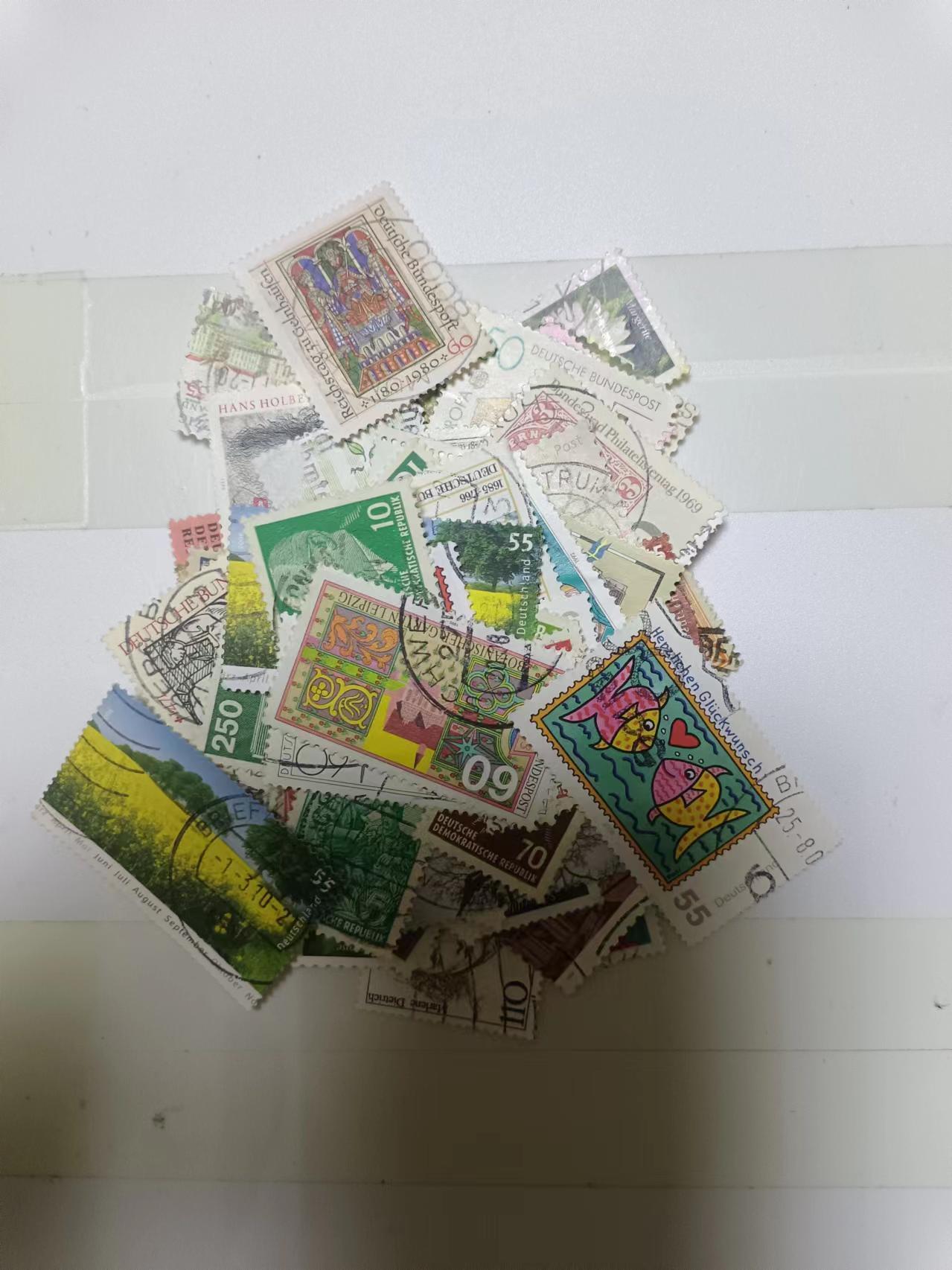 邮票和纸质印刷品第2场 德国邮票100张有重复，盖销票和信销票