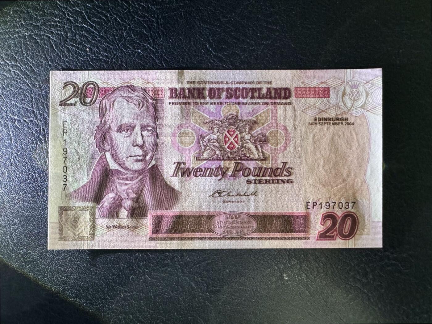 收藏联盟Quantum Auction 第355期拍卖  苏格兰银行2004年20镑纪念钞 品相全新UNC