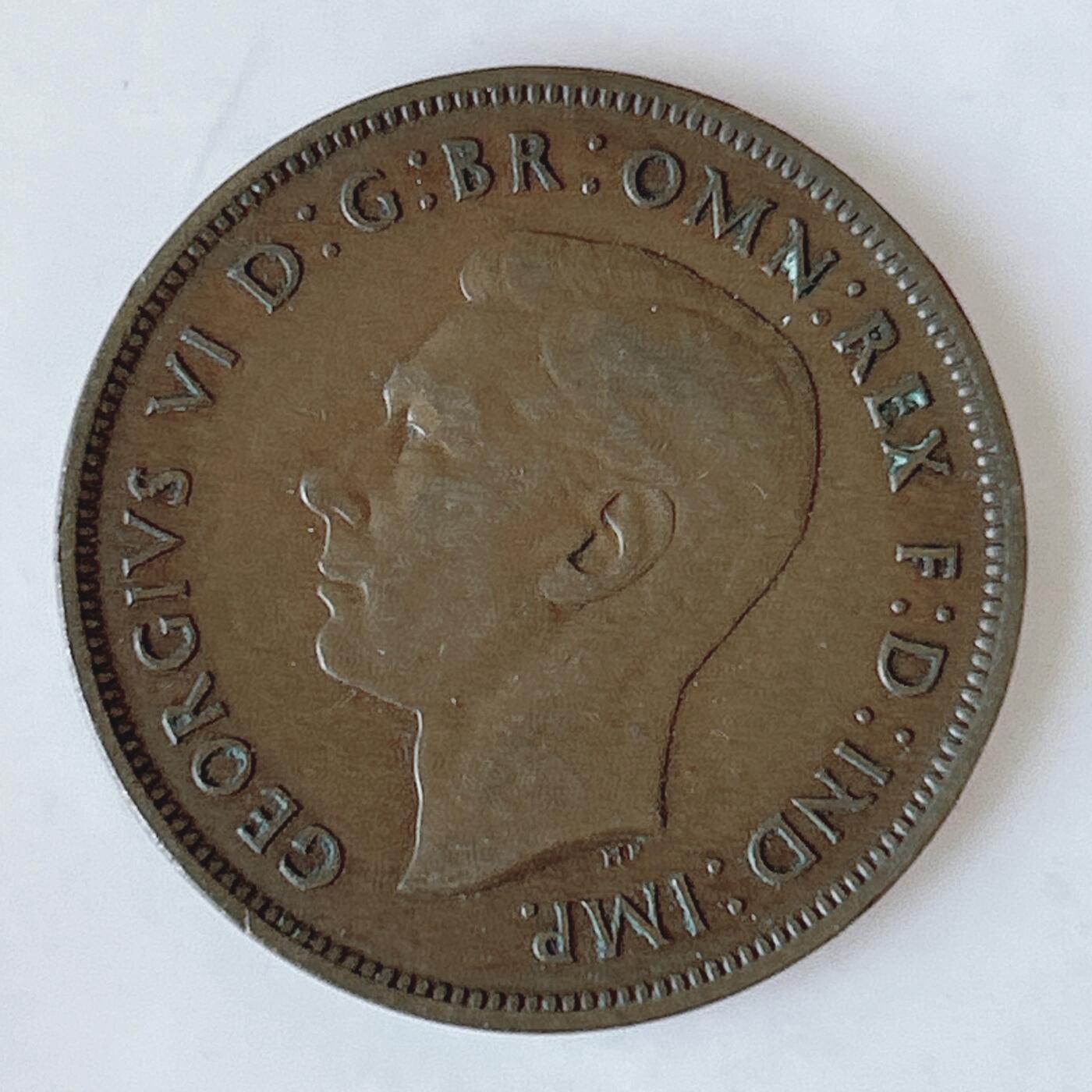 海外回流1元起拍小铺 各国钱币散币场 第12期 英国1937年1便士铜币 乔治六世 美品