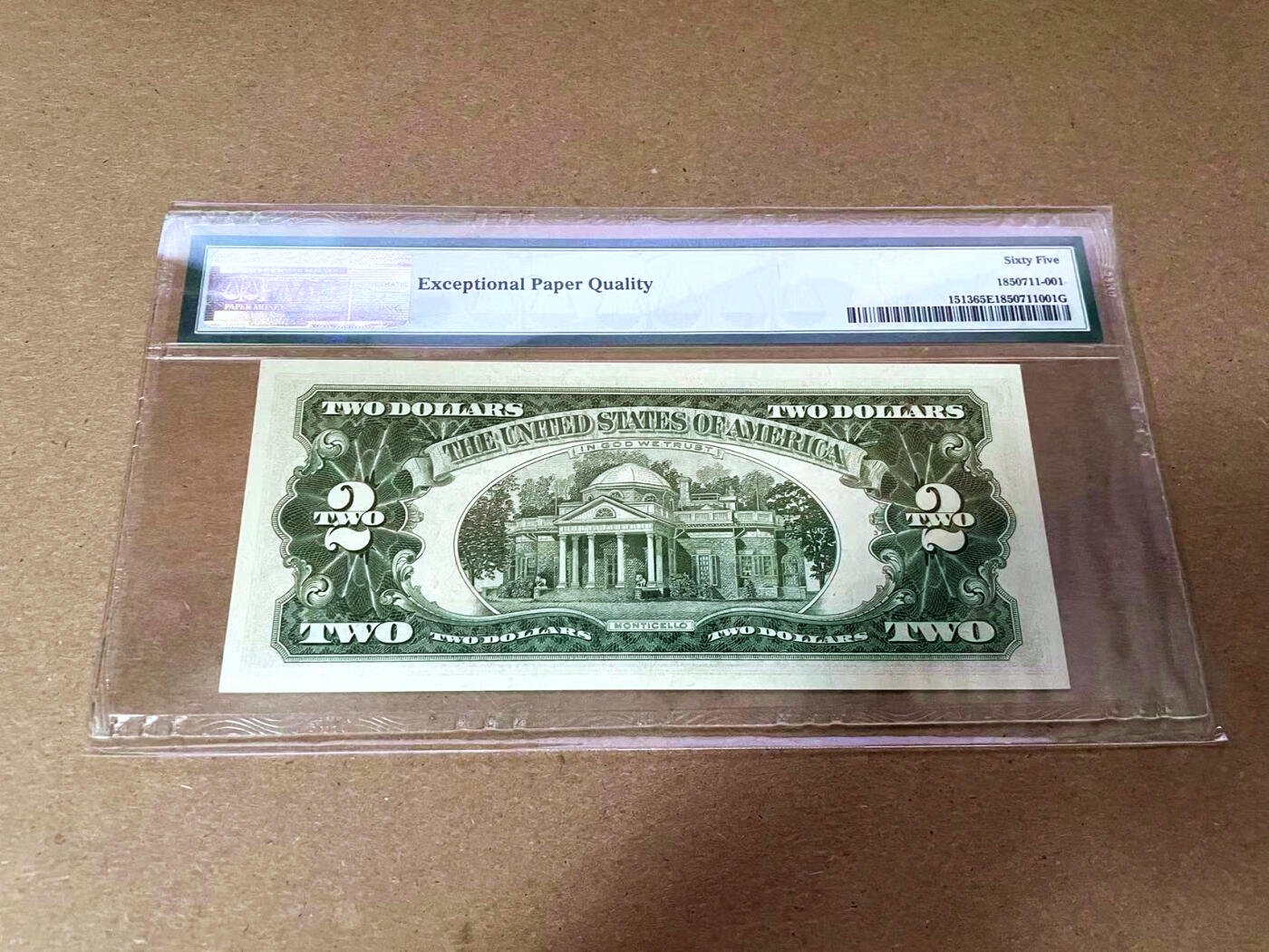 【Blue Auction】✨世界纸币精拍第495期【精】 【AA】美国 1963年2美金 PMG65EPQ 