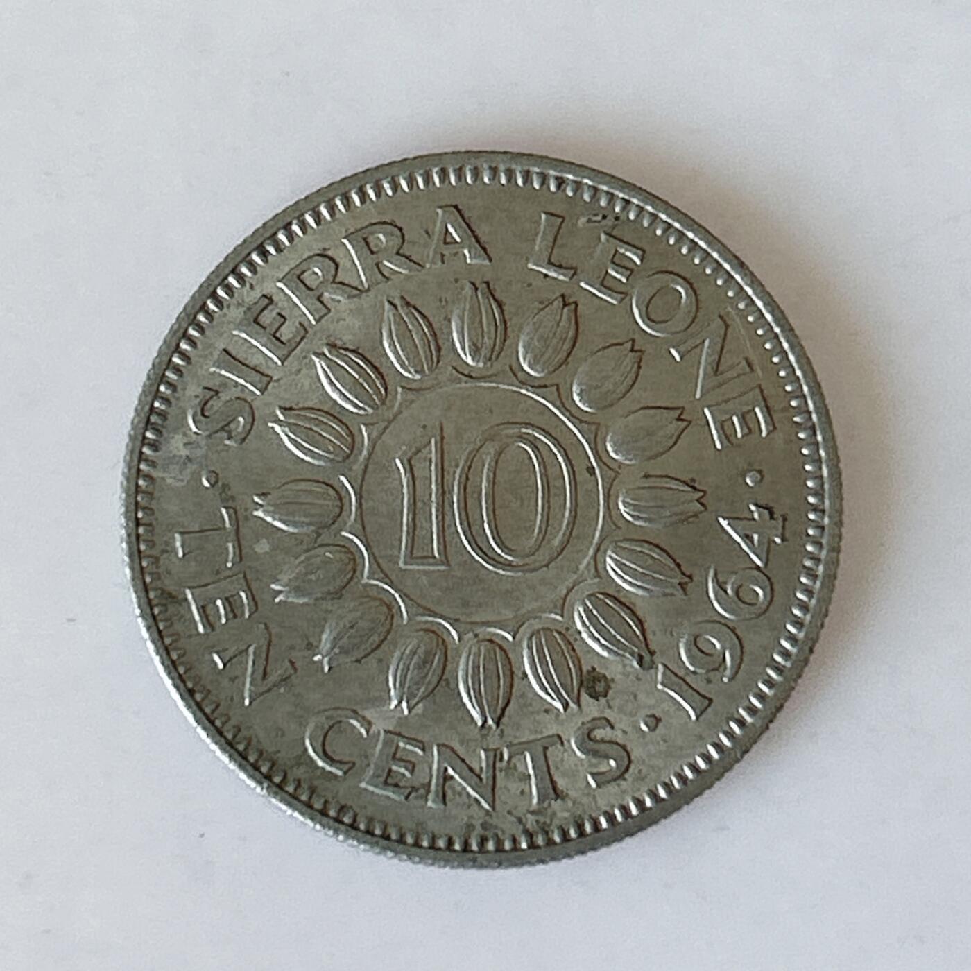 海外回流1元起拍小铺 各国钱币散币场 第12期 塞拉利昂1964年10分