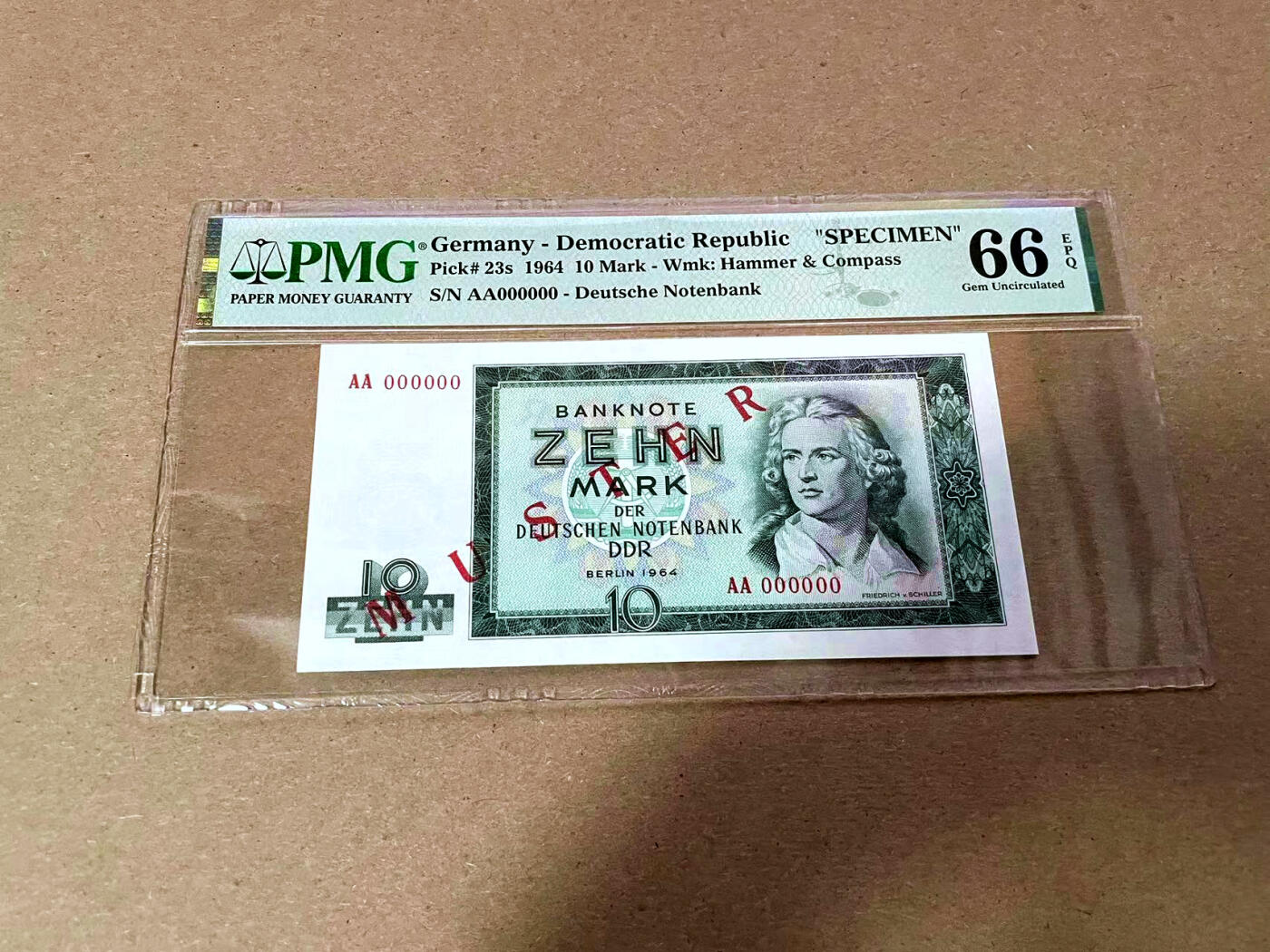【Blue Auction】✨世界纸币精拍第495期【精】 【样钞】德国 1964年10马克 PMG66EPQ  