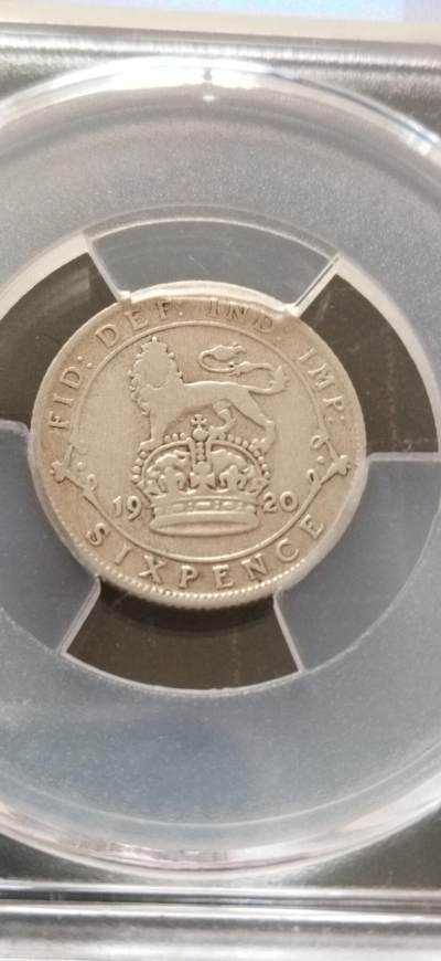 外国硬币初藏2024年第15场 - 英国6便士银币1920年。