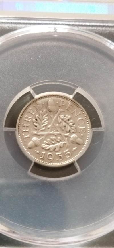 外国硬币初藏2024年第15场 - 英国3便士银币1935年。