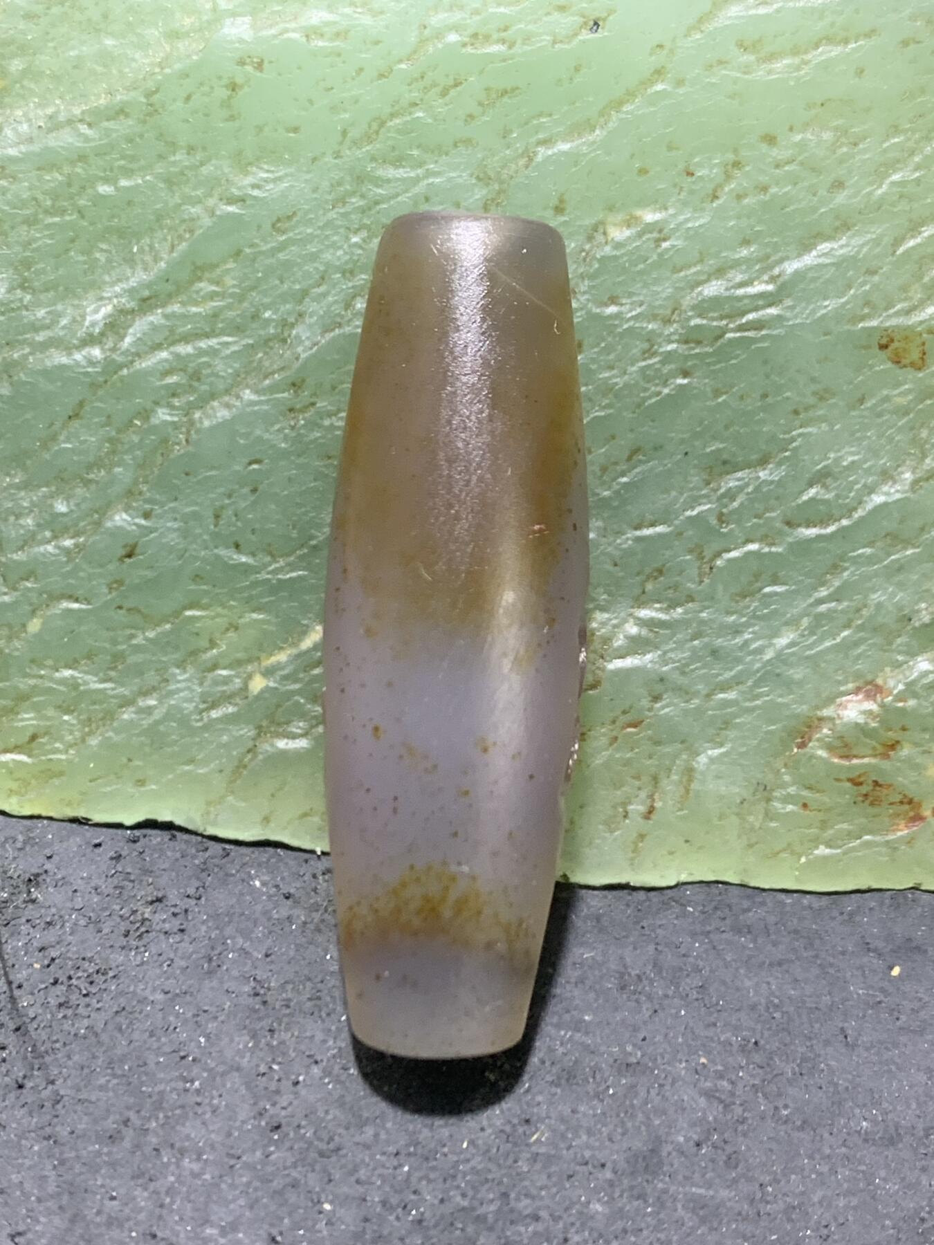 精美亚光高玉化巴西玛瑙手工俏色巧雕富贵有余随形吊坠一个！